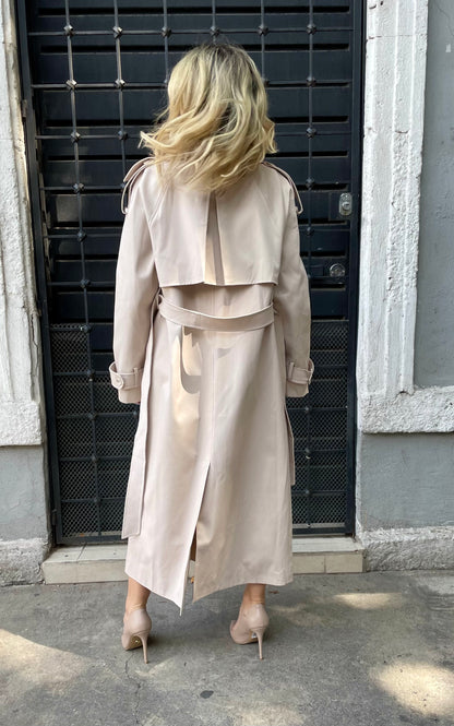 Trench Coat Largo Tipo Prada