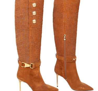 Botas Altas En Gamuza Estilo Europeo