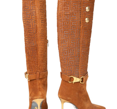 Botas Altas En Gamuza Estilo Europeo