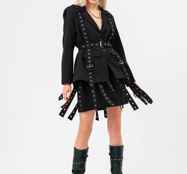 Blazer Oversize Con Ojillos