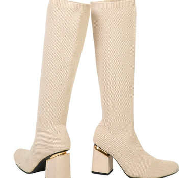 Botas Beige Stretch