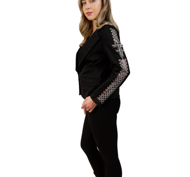 Blazer con Calado y Aplicaciones