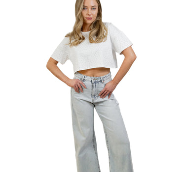 T Shirt con aplicaciones de pedreria