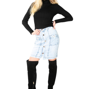 Falda Denim botones