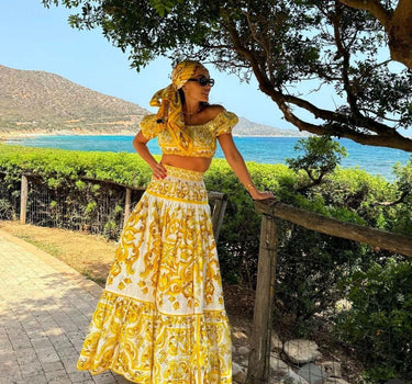 Vestido de Dos Piezas Estampado