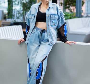 CHAMARRA MEZCLILLA AZUL